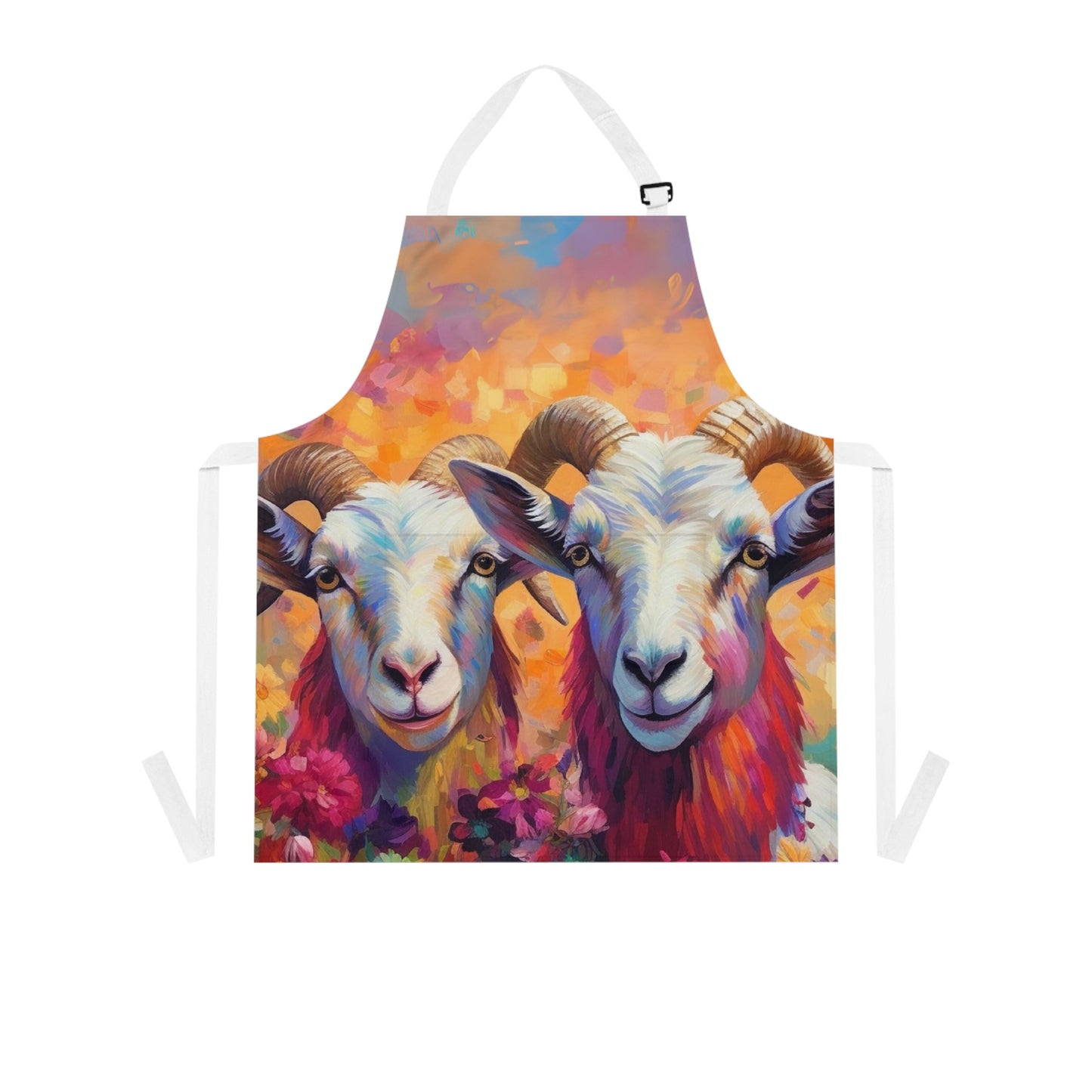 Watercolour Goats Apron