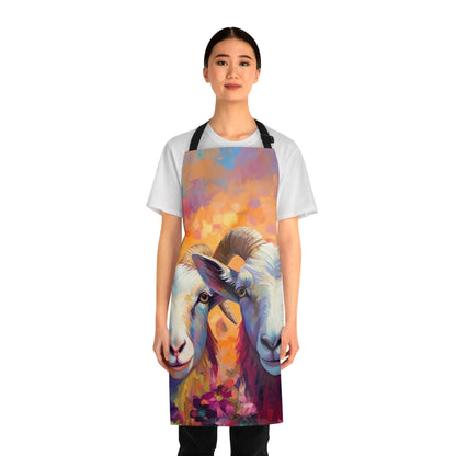 Watercolour Goats Apron