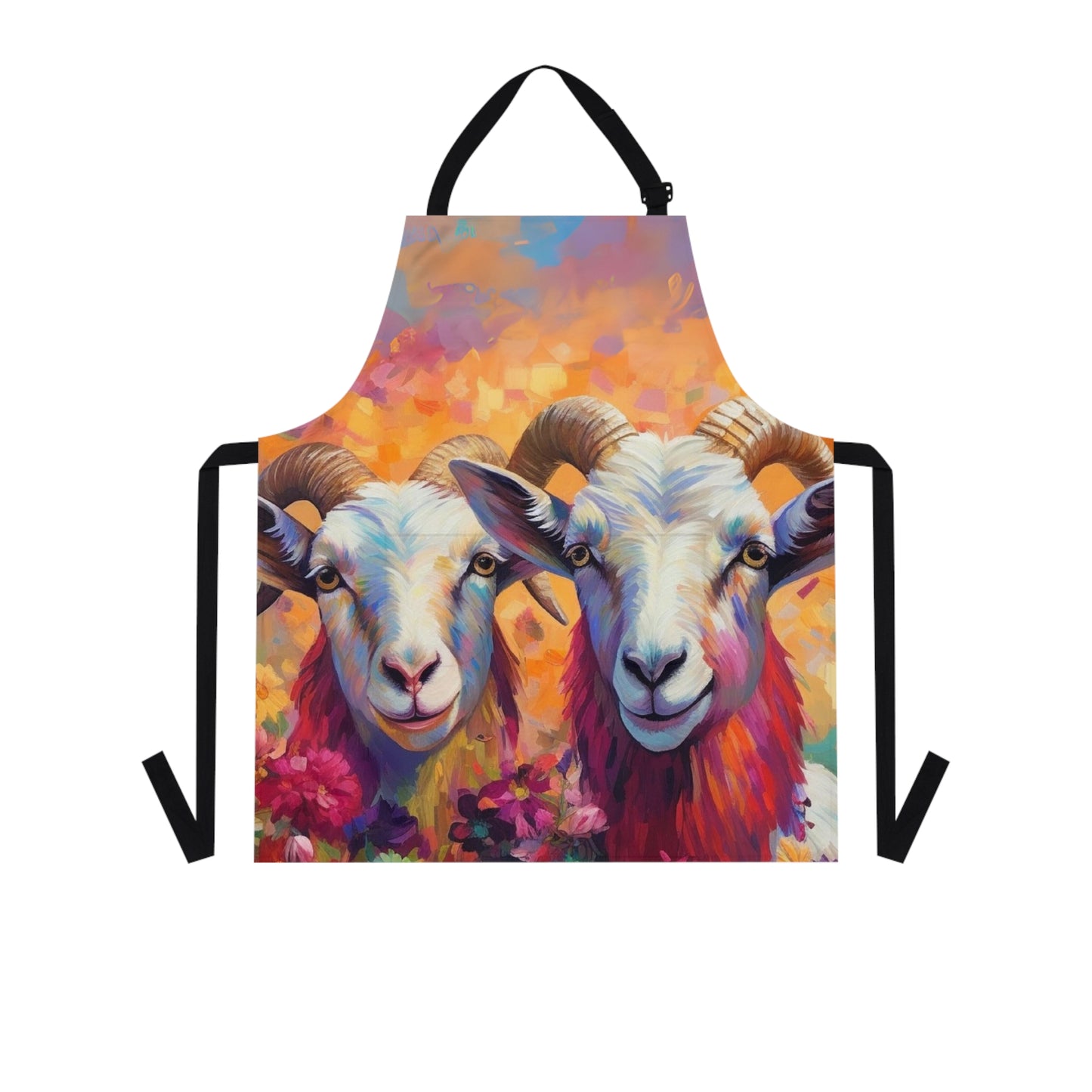 Watercolour Goats Apron