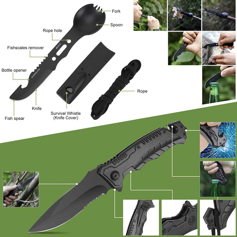 39in1 Tactical Emergency Survival Kit Outdoor Hiking Camping SOS Tool Equipment_8