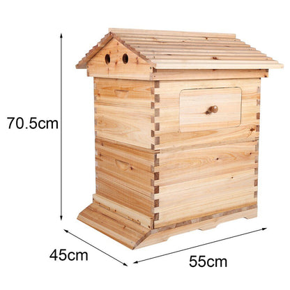 Wooden Beekeeping Beehive Housebox with Auto-Flowing Honey Frames_5