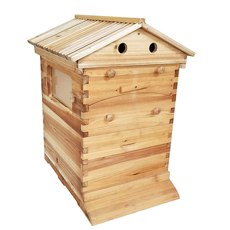 Wooden Beekeeping Beehive Housebox with Auto-Flowing Honey Frames_3