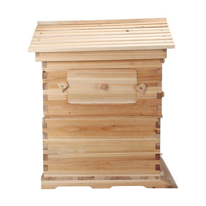 Wooden Beekeeping Beehive Housebox with Auto-Flowing Honey Frames_2