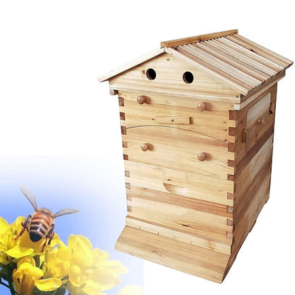 Wooden Beekeeping Beehive Housebox with Auto-Flowing Honey Frames_8