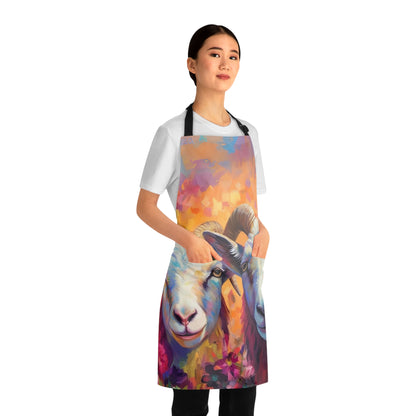 Watercolour Goats Apron