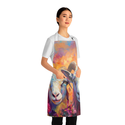 Watercolour Goats Apron