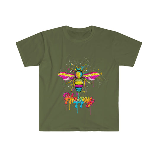 Bee Happy watercolour t-shirt